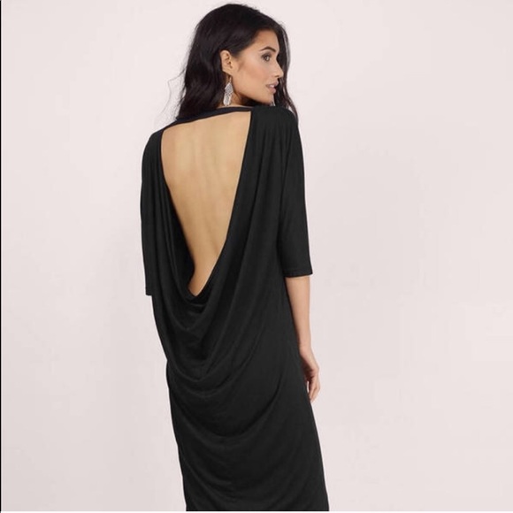 NWT Tobi open back stretchy black midi dress - Picture 4 of 4